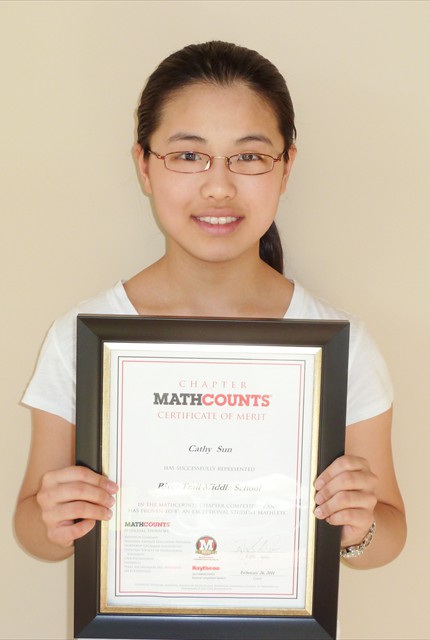 2011 Mathcounts Chapter Competition Winner: Cathy Sun