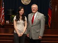 2012 Presidential Award Winner Lisa Wang With Govenor Nathan Deal